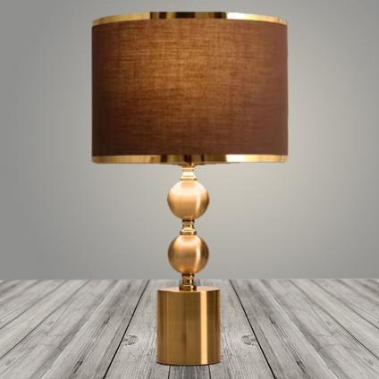 Настольная лампа A20413 медь/кофейный абажур h430 1х40W E27, DIY22